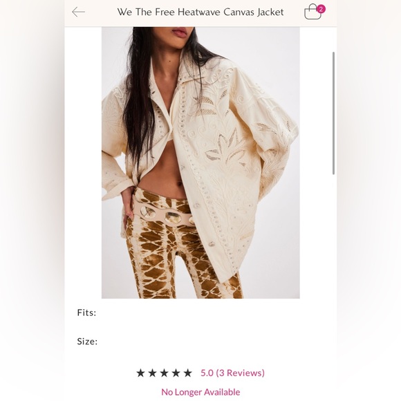 Free People Cream Jean Jacket NWT - Picture 7 of 11